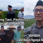 Muhibbin, Calon Bupati Nganjuk no 01, temui Petani di Desa Pace Wetan, Kecamatan Pace, Kabupaten Nganjuk.