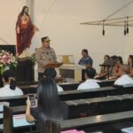Kapolres Nganjuk Hadiri dan Beri Sambutan Saat Pengamanan Ibadah Paskah di Gereja Paroki Santo Paulus Nganjuk