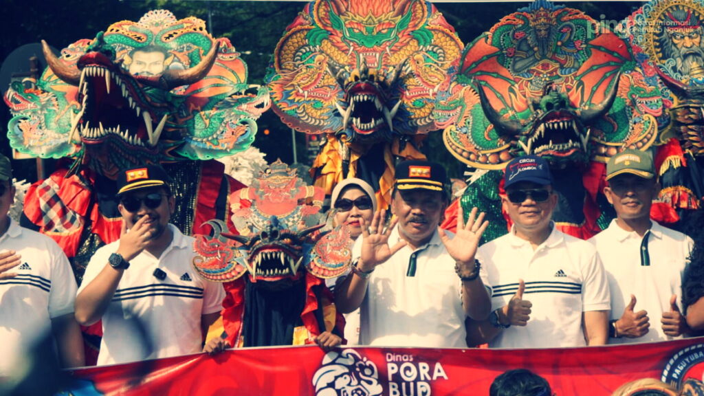 Bupati Nganjuk Berangkatkan Parade Jaranan, HUT Nganjuk ke 1088 Tahun.