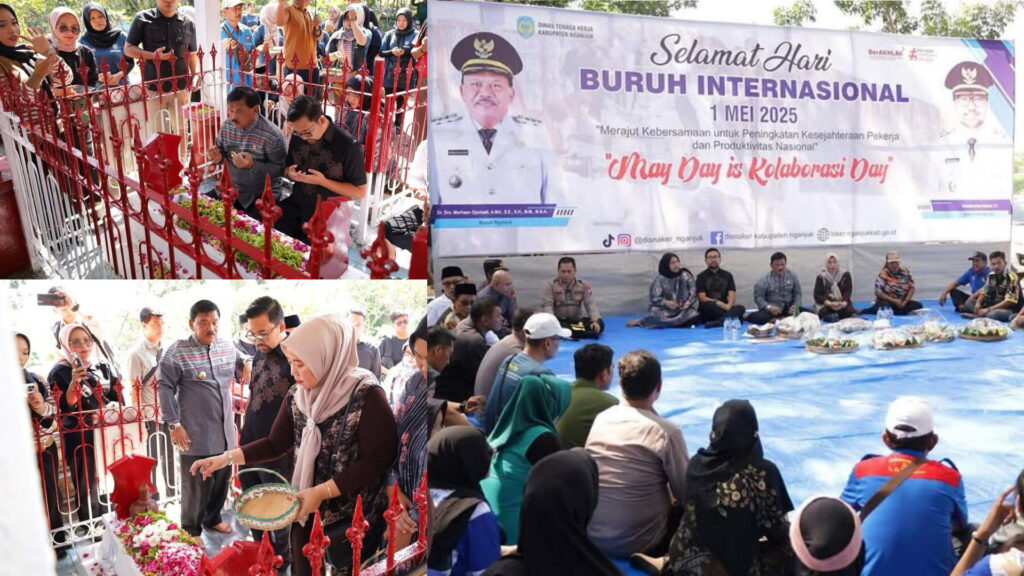 Bupati Nganjuk, Marhaen Djumadi Ziarah Ke Makam Marsinah, Sebagai Penghormatan Atas Jasanya Perjuangkan Kaum Buruh.