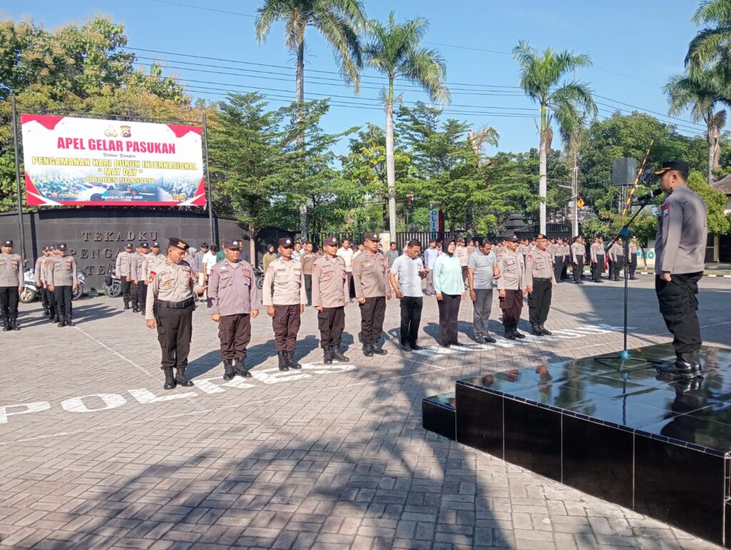 Polres Nganjuk Siagakan 500 Personel Amankan May Day di Makam Marsinah