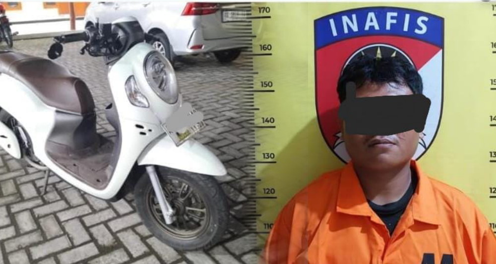Berkat Bantuan Masyarakat, Polisi Amankan Pelaku Penggelapan Motor di Warung Kopi Guyangan, Pelaku Ditangkap di Kertosono