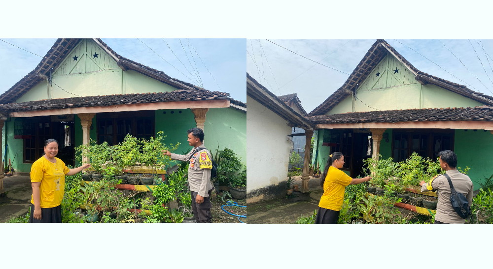 Dukung Ketahanan Pangan, Bhabinkamtibmas Ngepeh Pantau Pekarangan Bergizi Warga