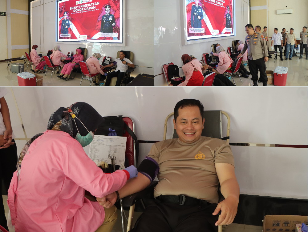 Polres Nganjuk Gelar Donor Darah Sambut Hari Bhayangkara ke-79, Targetkan 100 Pendonor