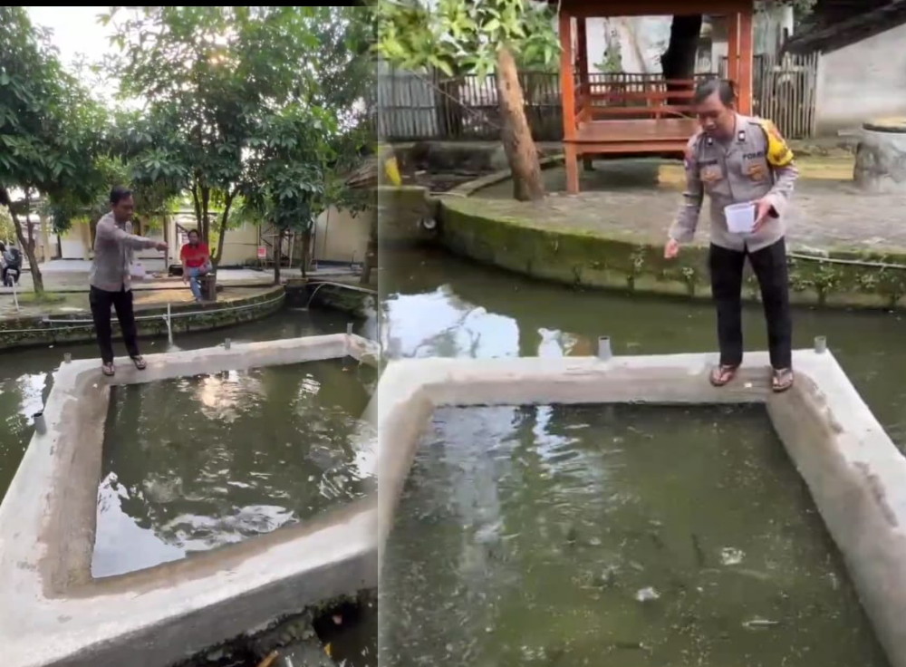 Polsek Gondang Sulap Lahan Kosong Jadi Kolam Lele dan Nila, Wujud Nyata Dukung Ketahanan Pangan