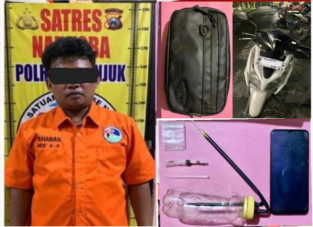 Satresnarkoba Polres Nganjuk Tangkap Pengedar Sabu Asal Sampang di Kamar Kos