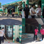 Kapolres Nganjuk Pimpin Aksi Bersih-Bersih Masjid Jami’ Baitussalam