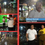 Bupati Nganjuk Tinjau Langsung Lokasi Banjir di Belakang Pasar Wage