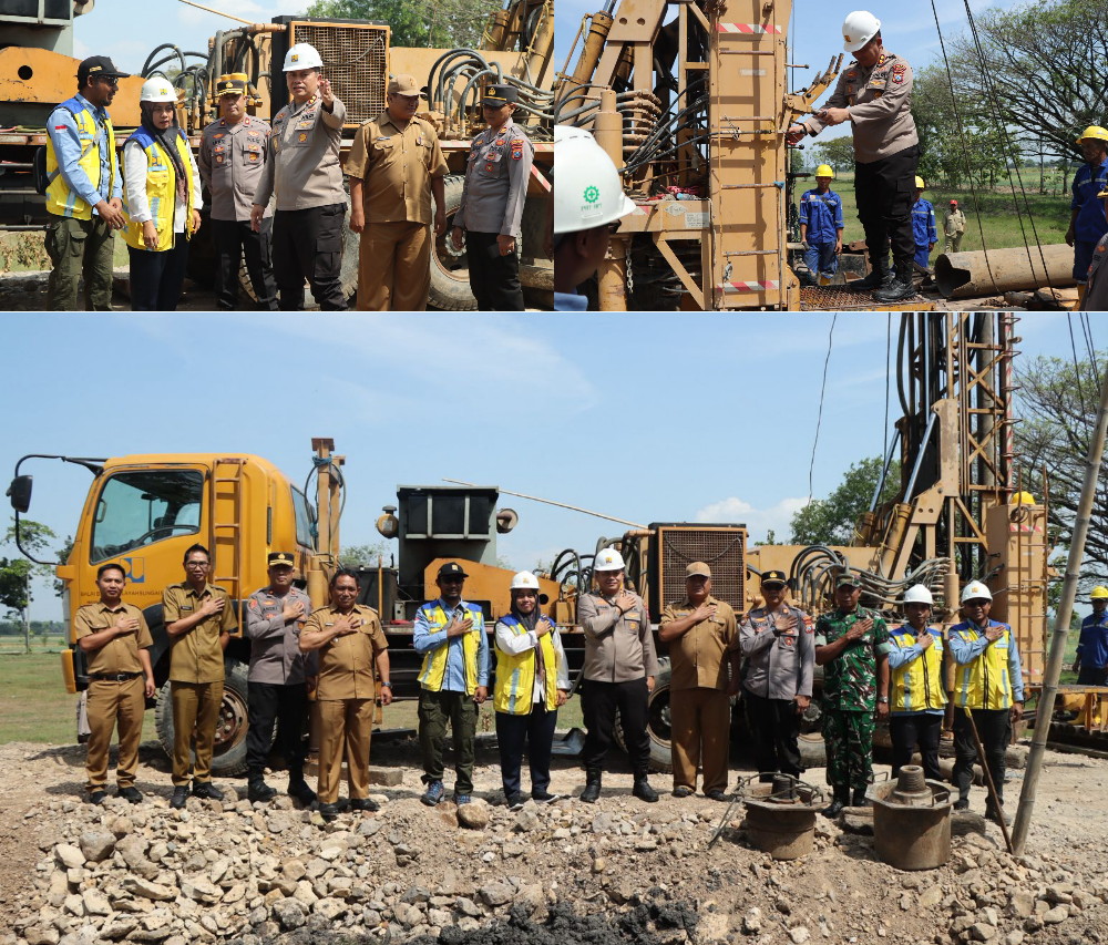 Polres Nganjuk Hadirkan Solusi Air Lewat Pembangunan Sumur Bor