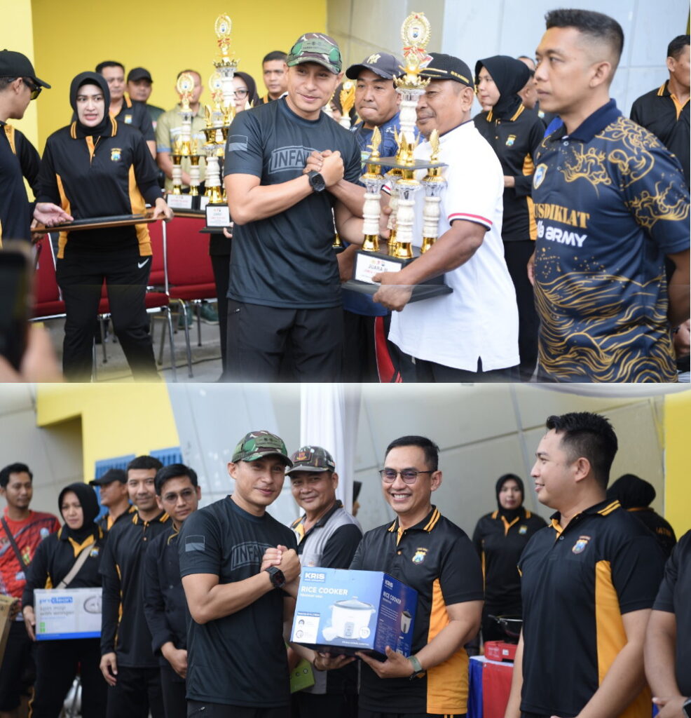 Perkuat Sinergi dan Kebersamaan Polres Gresik Gelar Olahraga Bersama di Hari Bhayangkara ke -79