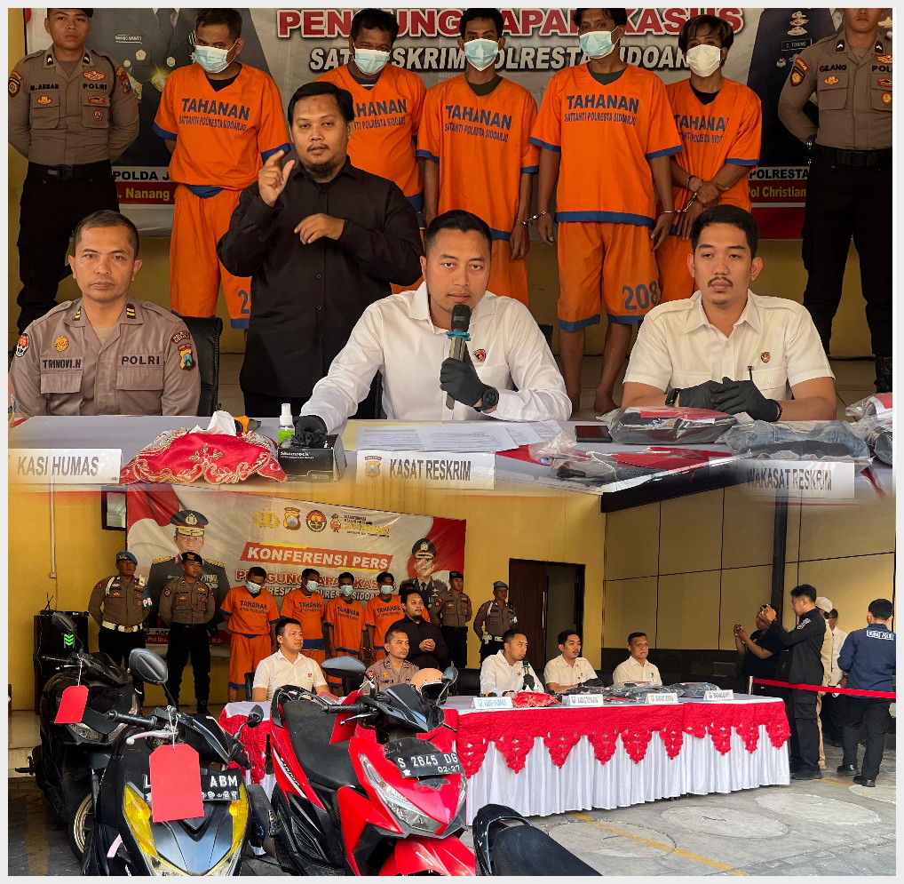 Polresta Sidoarjo Berhasil Amankan Residivis Spesialis Curanmor