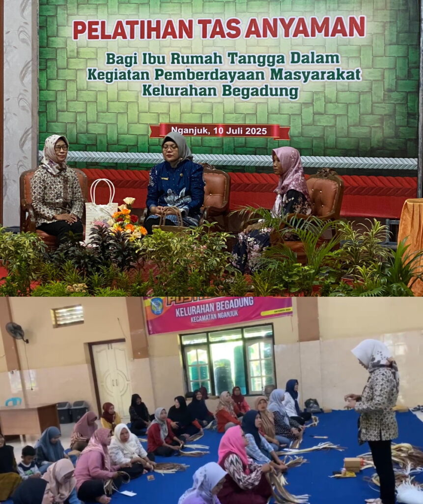 Berdayakan Perempuan Pemerintah Kelurahan Begadung, Gelar Pelatihan Anyaman Untuk Peningkatan Ekonomi Keluarga.