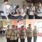 Kapolres Nganjuk Pimpin Sertijab Empat Kapolsek dan Pengukuhan Tiga Pejabat Baru