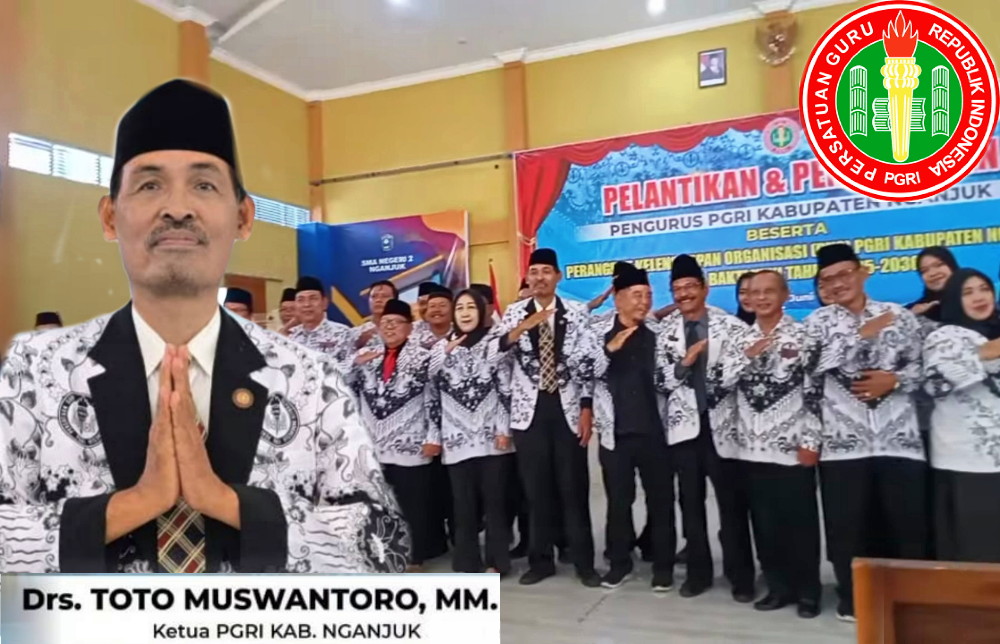 Kepengurusan PGRI Nganjuk 2025-2030, Bersinergi dengan Pemerintah, Wujudkan Mutu Pendidikan & Perjuangkan Kesejahteraan Guru.