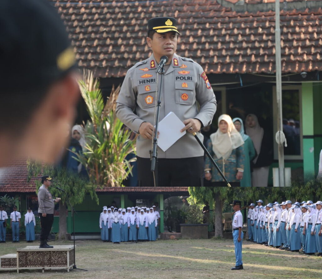 Kapolres Nganjuk Jadi Pembina Upacara di SMKN 1, Ajak Pelajar Tidak Terprovokasi Situasi Terkini