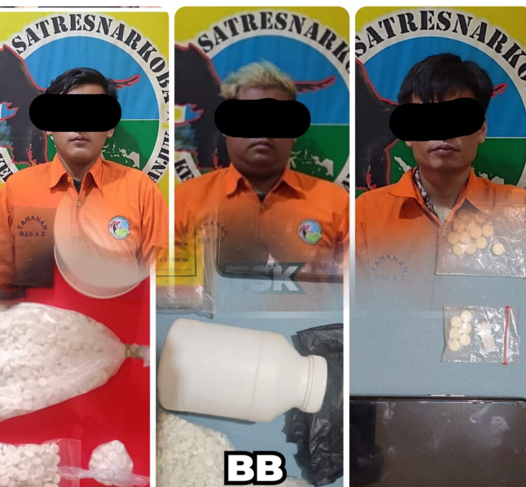 Polres Nganjuk Ungkap Peredaran Pil Koplo, Amankan Tiga Terduga Pelaku