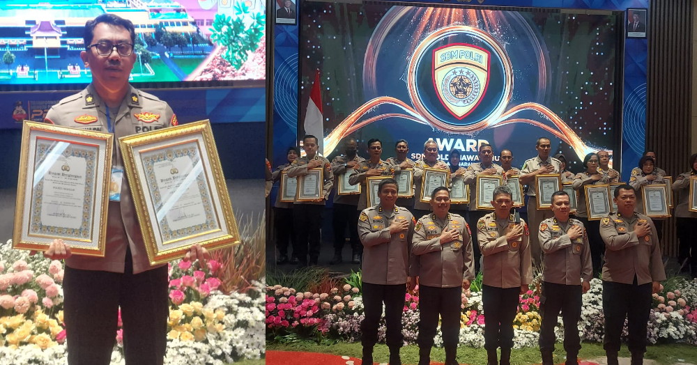 Polres Nganjuk Raih Dua Penghargaan di Rakernis SDM Polda Jatim
