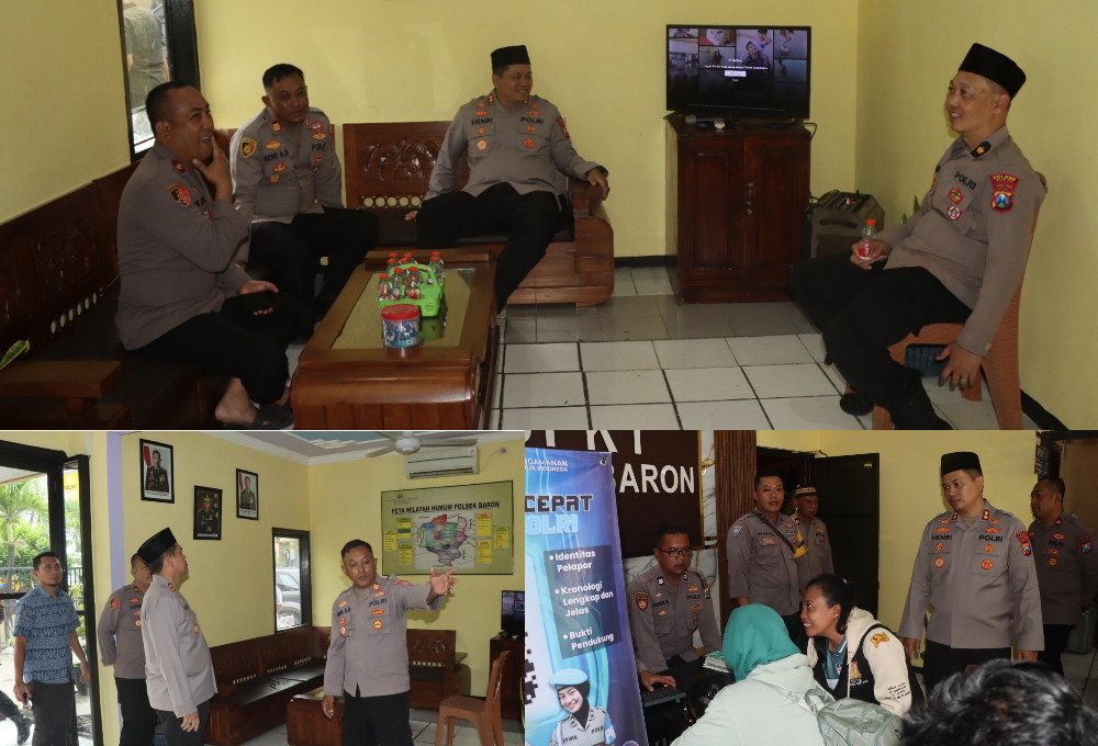 Kapolres Nganjuk Tinjau Polsek Baron, Cek Ungkap Kasus dan Renovasi Ruang SPKT Baru