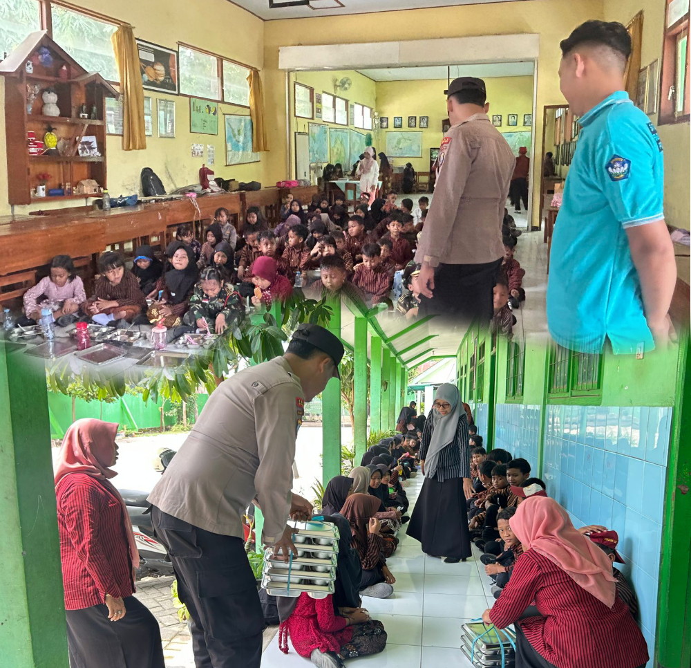 Polres Nganjuk Awasi Pendistribusian Makan Bergizi Gratis di Kecamatan Pace