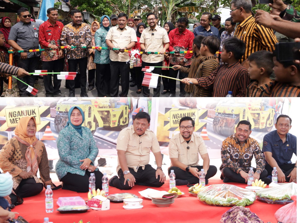 Kang marhaen Resmikan Jalan Penghubung Antar dusun antara Desa Tempuran dan Desa Ngluyu.
