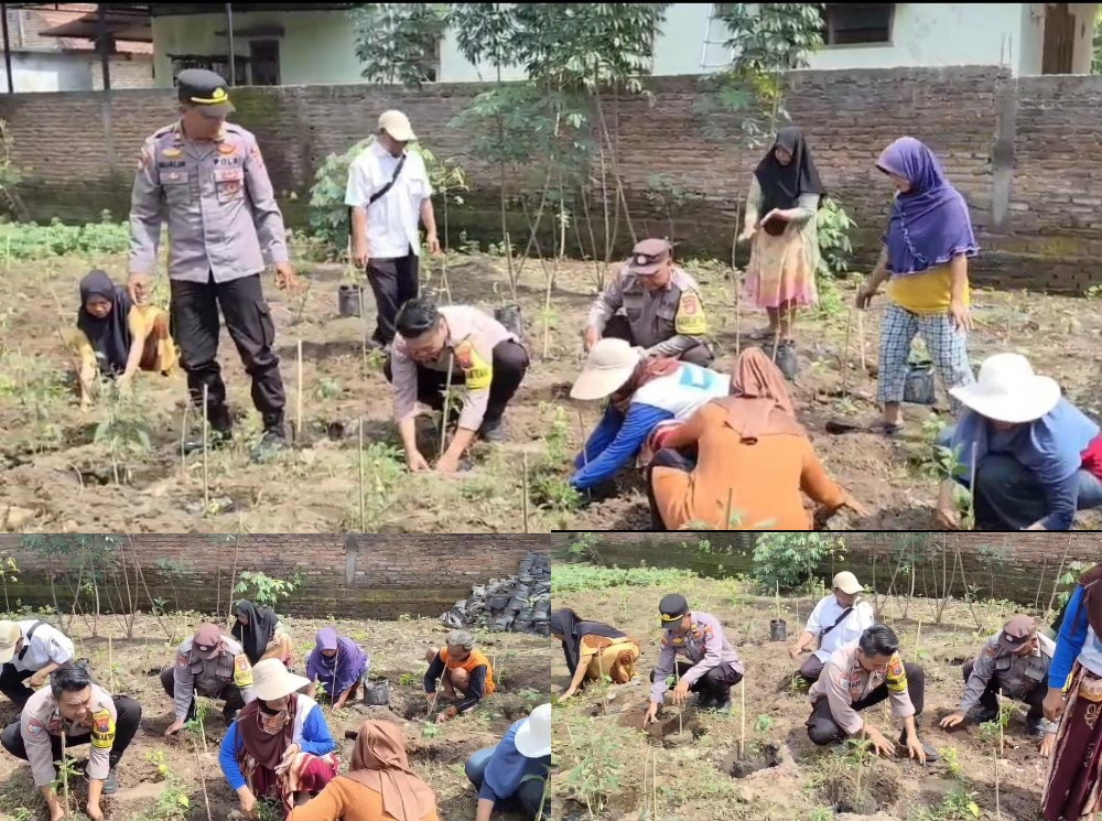 Polsek Warujayeng Dorong Penanaman Cabai di Lahan P2B Desa Getas