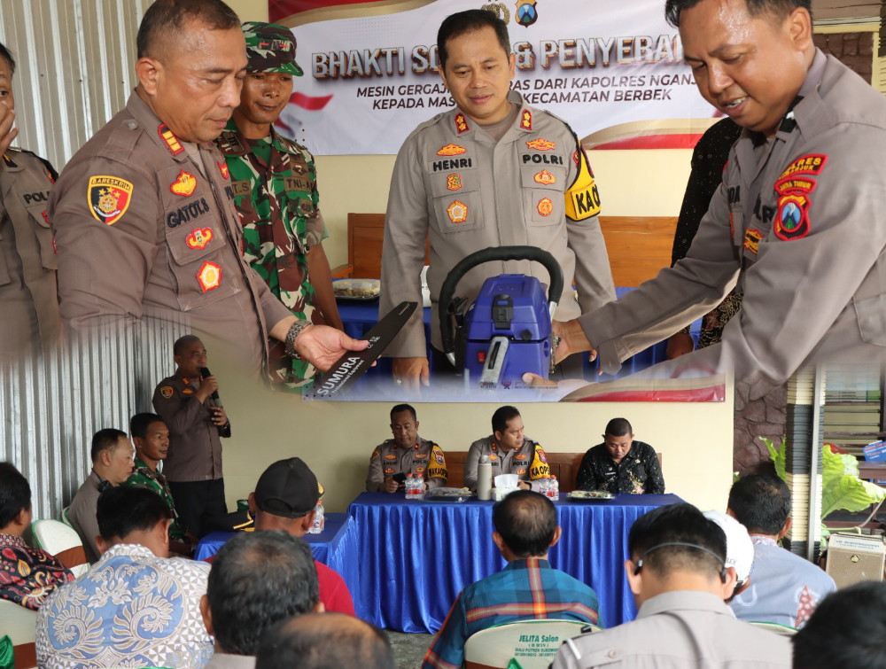 Kapolres Nganjuk Gelar Silaturahmi Kamtibmas di Polsek Berbek, Bahas Antisipasi Bencana dan Penguatan Keamanan Lingkungan