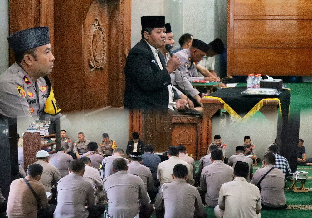 Polres Nganjuk Gelar Binrohtal, Tekankan Pentingnya Ikhlas dalam Menjalankan Tugas Kepolisian