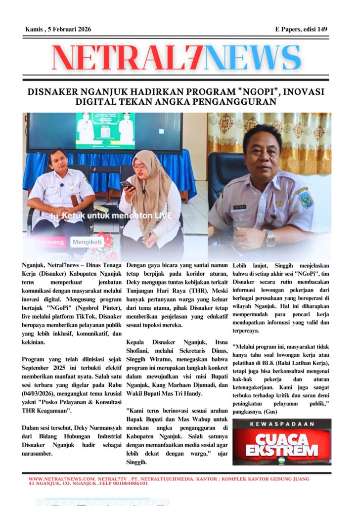 Disnaker Nganjuk Hadirkan Program “NGoPi”, Inovasi Digital Tekan Angka Pengangguran