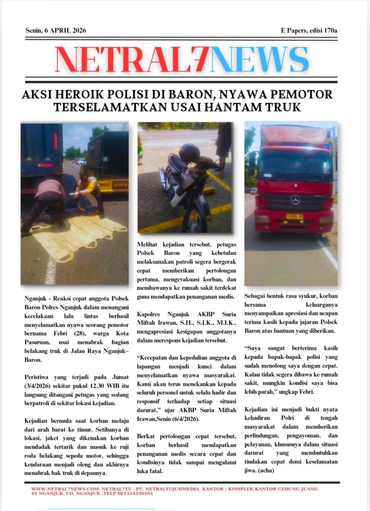 Aksi Heroik Polisi di Baron, Nyawa Pemotor Terselamatkan Usai Hantam Truk
