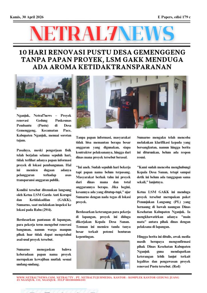 10 Hari Renovasi Pustu Desa Gemenggeng, Pace, Tanpa Papan Proyek, LSM GAKK Menduga Ada Aroma Ketidaktransparanan