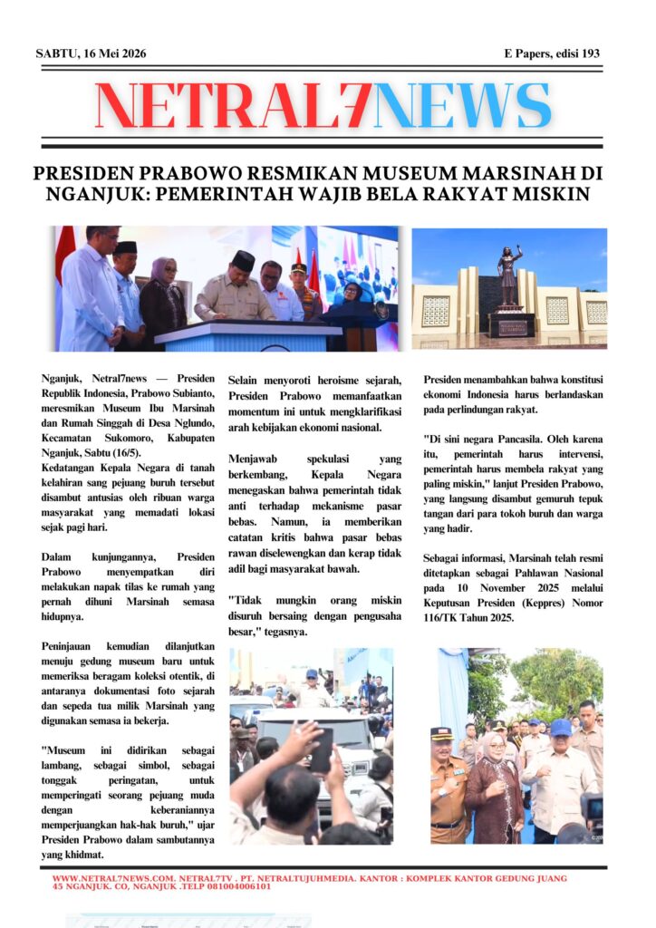 Presiden Prabowo Resmikan Museum Marsinah di Nganjuk: Pemerintah Wajib Bela Rakyat Miskin