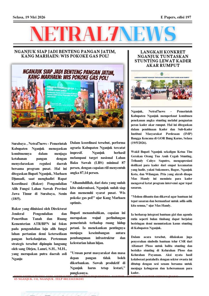 Nganjuk Siap Jadi Benteng Pangan Jatim, Kang Marhaen: Wis Pokoke Gas Pol!